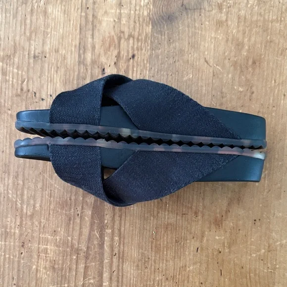 Rothy's Black Crisscross Slide Sandals - Picture 3 of 5